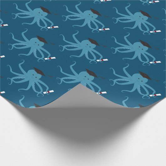 Fun Animal Octopus Afstuderen Cadeaupapier (Hoek)