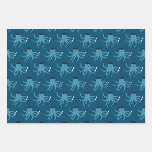 Fun Animal Octopus Afstuderen Inpakpapier Vel (Voorkant 3)