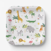 Fun Animal Party-Borden Papieren Bordje (Voorkant)