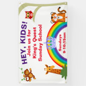 Fun Animal Sunday School Banner (Verticaal)