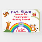 Fun Animal Sunday School Banner (Horizontaal)