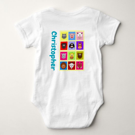 Fun Animals Baby T-shirt (Achterkant)