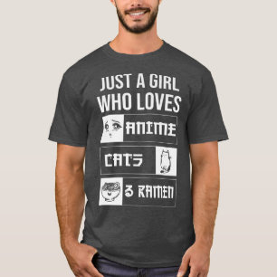 Fun Anime print gewoon een meisje dat houdt van An T-shirt