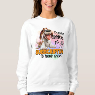 Fun annuleer abonnement word art dog trui