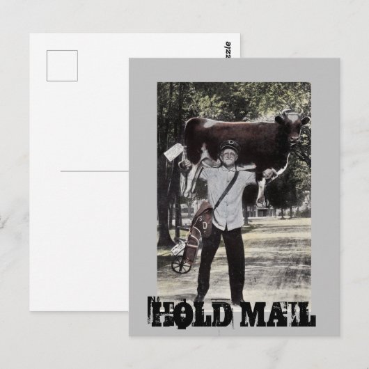 Fun Antiek Hold Mail Retirement Revel Gift PC Briefkaart (Voorkant / Achterkant)