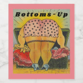 Fun Antiek Modes Stijlvolle humor Wijn Etiket (Enkel label)