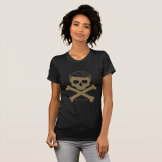 Fun, antitrump-dames T- zwart met gouden logo T-shirt