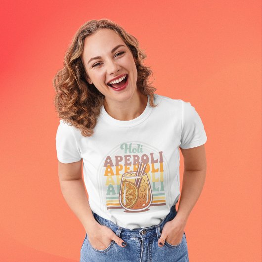 Fun Aperol Girly Cocktail Summer Party Pink T-shirt