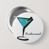 Fun Aqua Martini Ronde Button 7,6 Cm (Voorkant /achterkant)