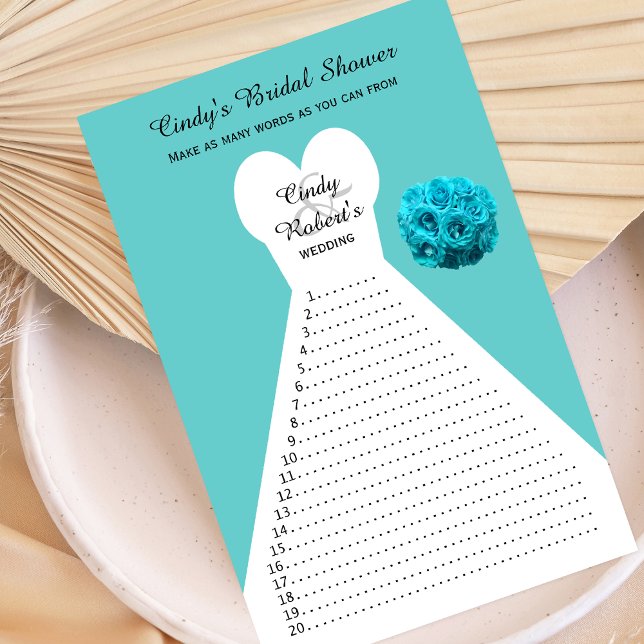 Fun Aqua Vrijgezellenfeest Word Games (Creator heeft geüpload)