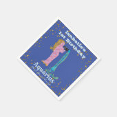 Fun Aquarius First Birthday & Gold Confetti Servet (Hoek)