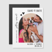 Fun Arch Foto Hondenliefhebbers Bruiloft Save the  (Voorkant / Achterkant)