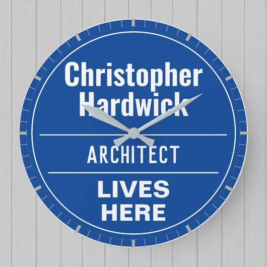 Fun Architect Wall Plaque Style Grote klok
