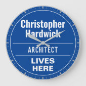 Fun Architect Wall Plaque Style Grote klok (Voorkant)