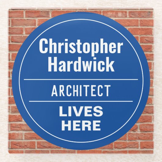 Fun Architect Wall Plaque Style Onderzetter (Voorkant)