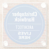 Fun Architect Wall Plaque Style Onderzetter Glazen Onderzetter (Achterkant)