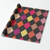 Fun Argyle Pattern-pakpapier Cadeaupapier (Uitgerold)