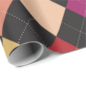 Fun Argyle Pattern-pakpapier Cadeaupapier (Rol Hoek)