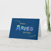 Fun ARIES Zodiac Sign Verjaardagsgroet Kaart (Voorkant)