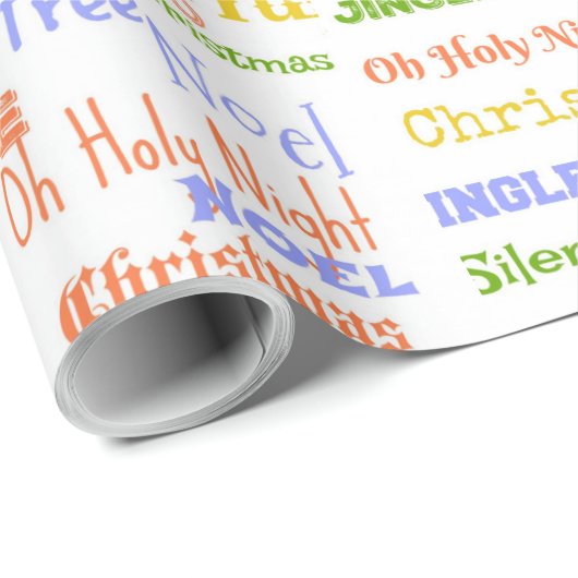 Fun Array of kerstliedtitels Cadeaupapier (Rol Hoek)