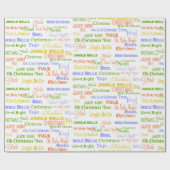 Fun Array of kerstliedtitels Cadeaupapier (Vlak)