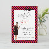 Fun Art Deco Birthday Party Invitation Kaart (Staand voorkant)