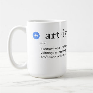 Fun Artist Definition met persoonlijke voorkeur Koffiemok