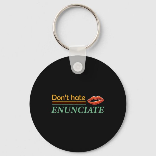 Fun ASL Gebarentaal Lip Lezen Doof Bewustzijn 1 Sleutelhanger (Voorkant)