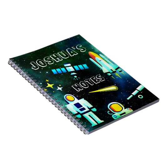 Fun Astronaut Collage Notitieboek (Rechterzijde)