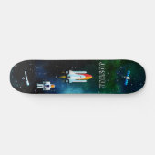 Fun Astronaut Collage Persoonlijk Skateboard (Horizontaal)