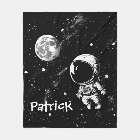 Fun Astronaut in de ruimte Fleece Deken (Voorkant)