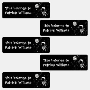 Fun Astronaut in de ruimte Labels