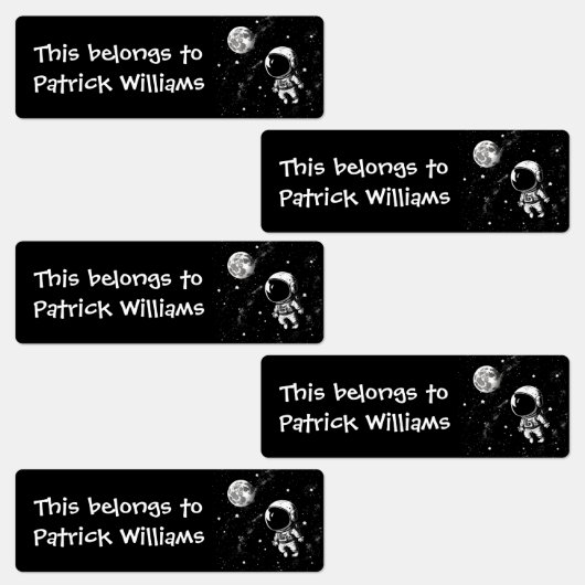 Fun Astronaut in de ruimte Labels (Groep)