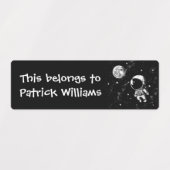 Fun Astronaut in de ruimte Labels (Design 1)