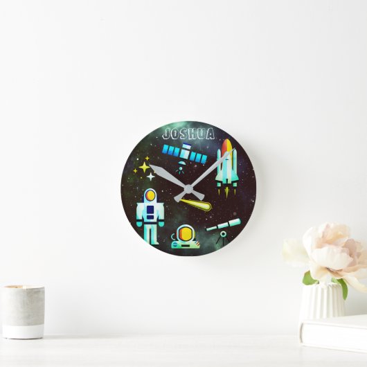 Fun Astronaut Rocket Ronde Klok (Huis)