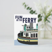 Fun At The Ferry Boat Travel Briefkaart (Staand voorkant)