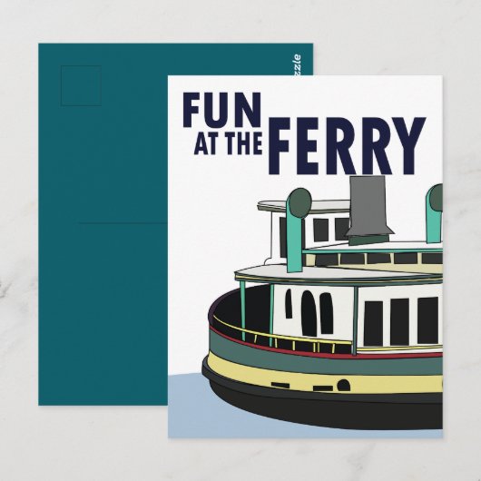 Fun At The Ferry Boat Travel Briefkaart (Voorkant / Achterkant)