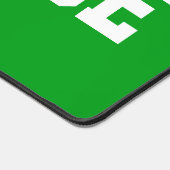 Fun Athletic White LACROSSE Text On Bright Green Bureaumat (Hoek)