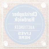 Fun Auctioneer Wall Plaque Style Onderzetter (Achterkant)