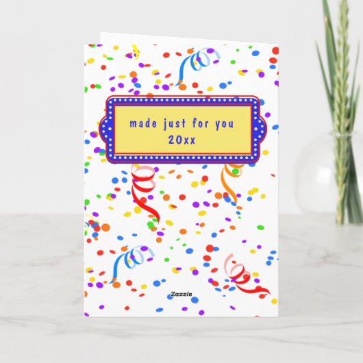 Fun Aussie Poodle Dog Happy Birthday Leeftijd Kaart (Achterkant)