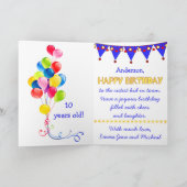 Fun Aussie Poodle Dog Happy Birthday Leeftijd Kaart (Binnen)