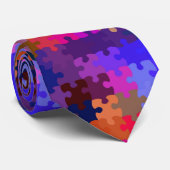 Fun Autism Awareness Puzzle Stropdas (Opgerold)