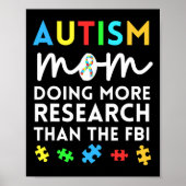Fun autism mam doet meer onderzoek naar autistisch poster (Voorkant)