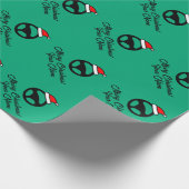 Fun automotive car steering wheel custom Christmas Cadeaupapier (Hoek)