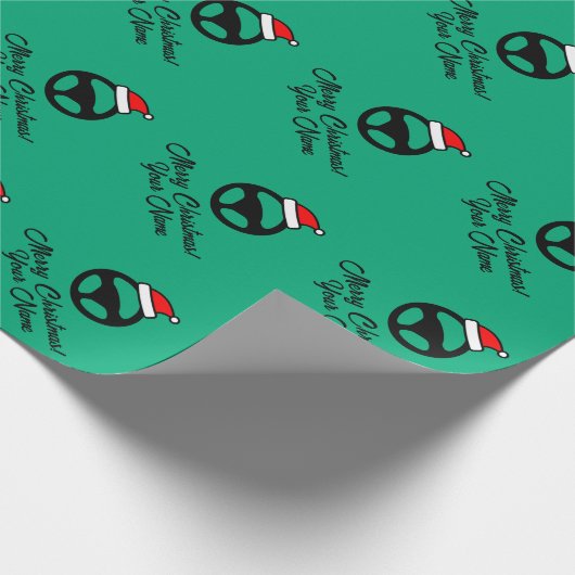 Fun automotive car steering wheel custom Christmas Cadeaupapier (Hoek)