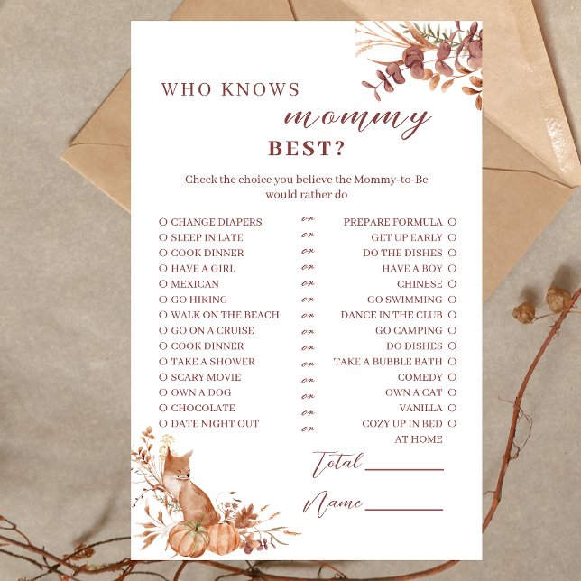 Fun Autumn Terracotta Fox Pumpkin Who Knows Mommy (Creator heeft geüpload)