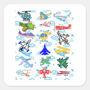 Fun Aviation Vierkante Sticker