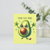Fun Avocado tekst toevoegen Briefkaart (Staand voorkant)