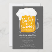 Fun baby bierbrouwerij pint donkergrijs baby showe kaart (Voorkant)