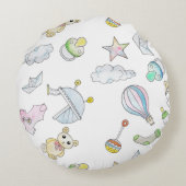 Fun Baby dingen Rond Kussen (Achterkant)